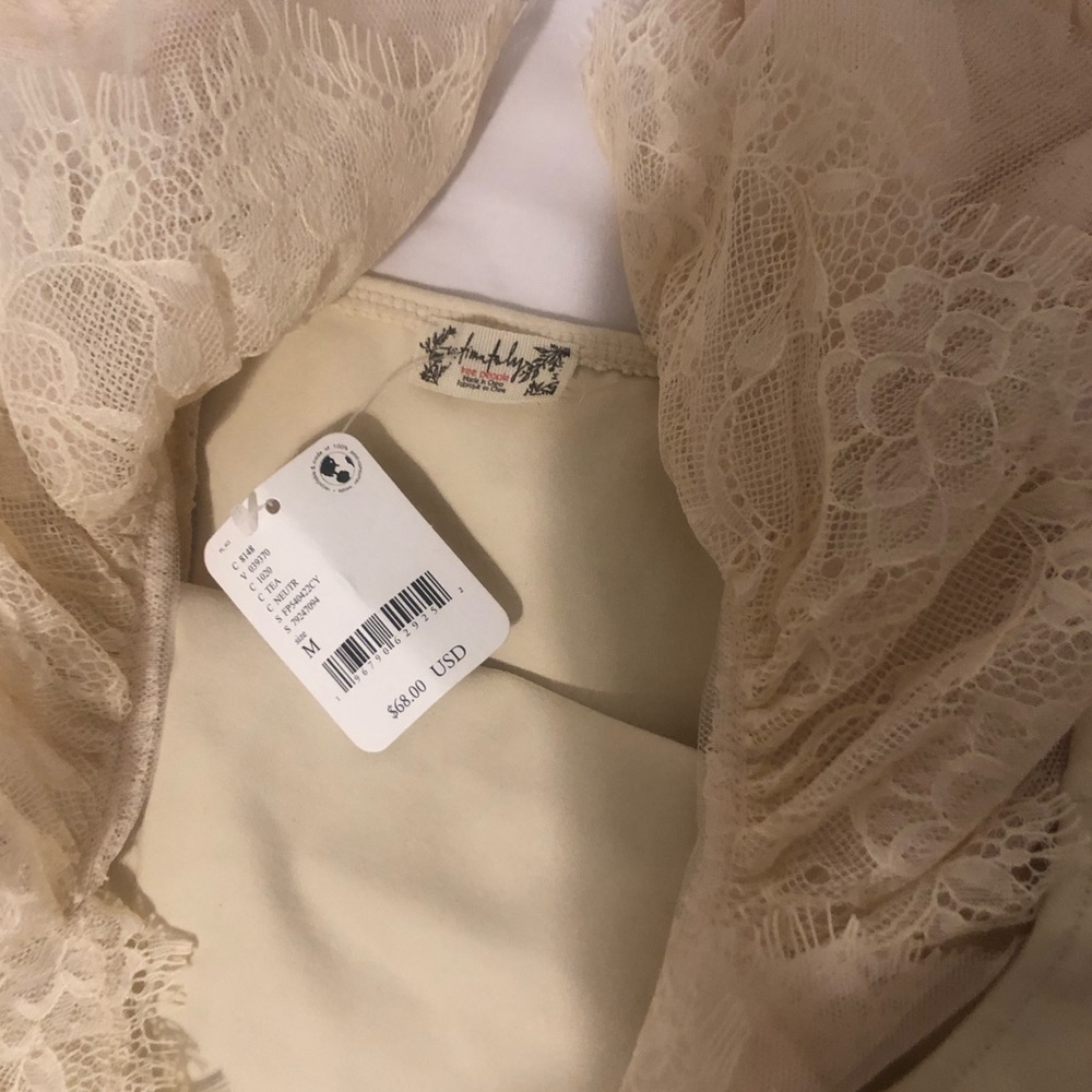 NWOT Free People Intimacy Live it up Cami lace Size Medium coquette ballet core - Picture 5 of 6
